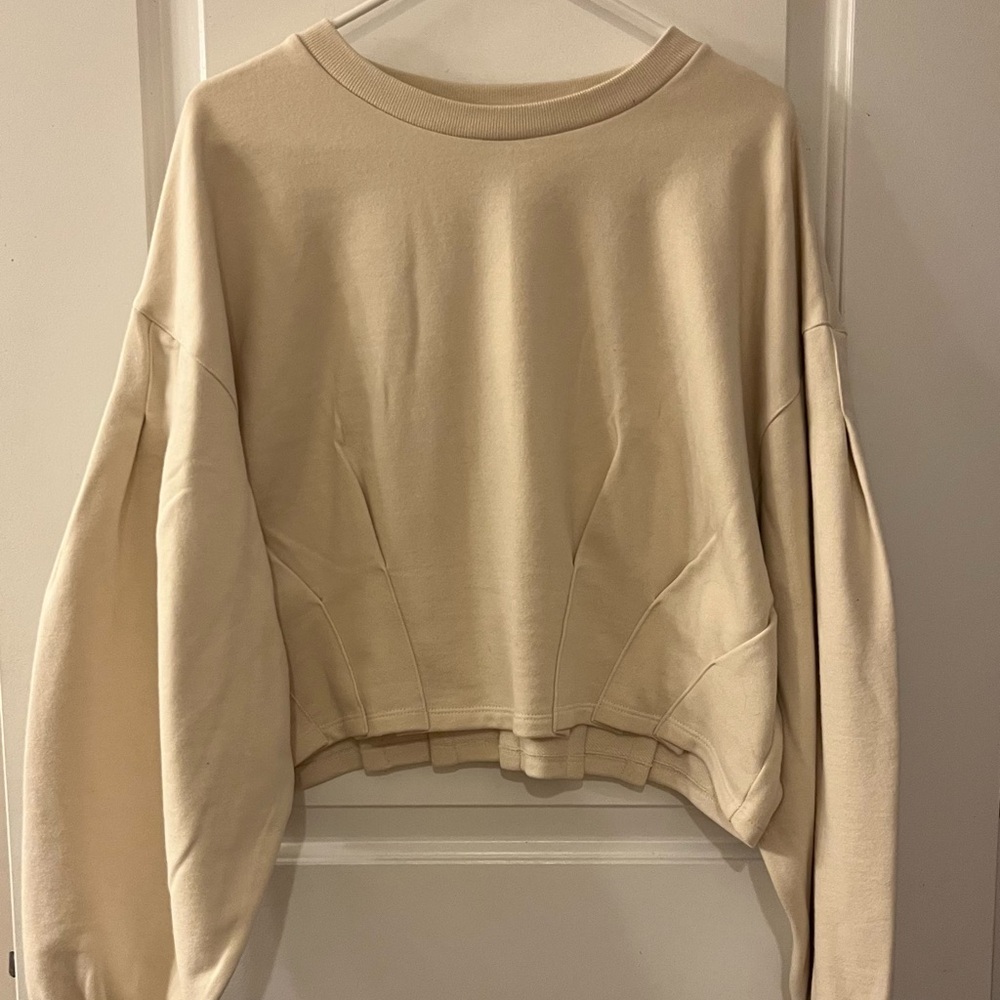 Anthropologie Cropped Crewneck Sweatshirt